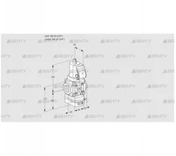 VAD1T20N/NQSR-25A (88008345) Газовый клапан с регулятором давления Kromschroder