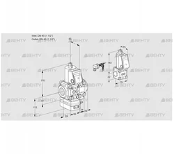 VAG2E40R/40R05GEVWR/PP/ZS (88102637) Газовый клапан с регулятором соотношения Kromschroder