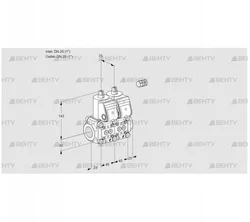 VCS1E25R/25R05NNWR/PPPP/PPPP (88102663) Сдвоенный газовый клапан Kromschroder