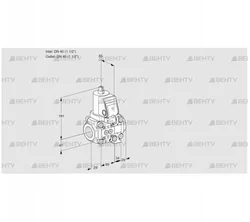 VAS2T40N/40N05NVQSR/PP/PP (88107156) Газовый клапан Kromschroder