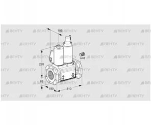 VCS780F05NLWL3B/PPPP/MMMM (88207776) Сдвоенный газовый клапан Kromschroder