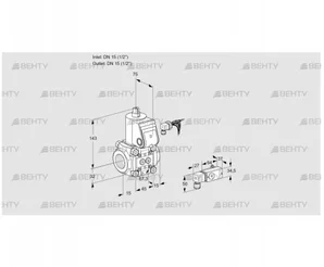 VAS115R/NW (88000313) Газовый клапан Kromschroder