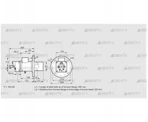 BIO 80HB-500/335-(16)FBZ (84199312) Газовая горелка Kromschroder