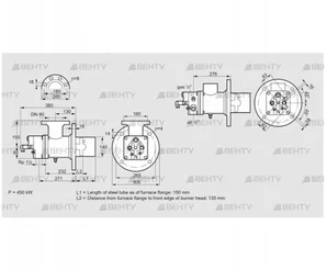 BIO 140KBL-150/135-(67)E (84008225) Газовая горелка Kromschroder