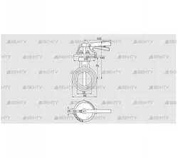 DKR 25Z03H350D (72701030) Дроссельная заслонка Kromschroder