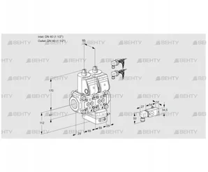 VCV2E40R/40R05NVKWR6/3-PP/PPPP (88105717) Клапан с регулятором соотношения Kromschroder