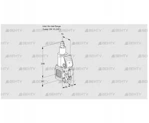 VAS1T-/10N/LQ (88006925) Газовый клапан Kromschroder