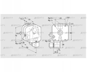 DG 50U-6T (84447353) Датчик-реле давления газа Kromschroder