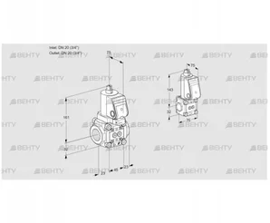 VAS1T20N/20N05NQGR/PP/BS (88105606) Газовый клапан Kromschroder