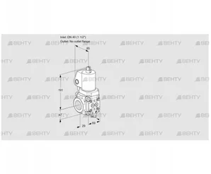 VAS2T40/-N/NQGL (88010413) Газовый клапан Kromschroder