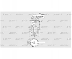 DKR 15Z03H450D (72701210) Дроссельная заслонка Kromschroder