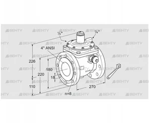 JSAV 100TA50/1-0Z (03151146) Предохранительный запорный клапан Kromschroder