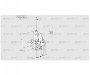 VAS1E20R/20R05NVWR/PP/PP (88100909) Газовый клапан Kromschroder