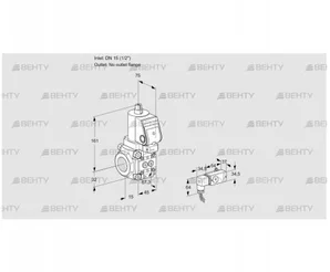 VAS1T15/-N/NQSR (88018811) Газовый клапан Kromschroder