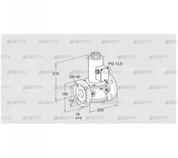 VG 40/33F10NQ33 (85260250) Запорный газовый клапан Kromschroder