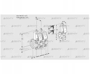 VCS2E40R/40R05NNQR6/PPPP/PPZS (88101082) Сдвоенный газовый клапан Kromschroder