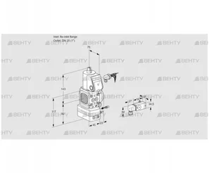 VAG1-/25R/NWAE (88011990) Газовый клапан с регулятором соотношения Kromschroder