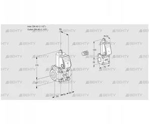 VAS2E40R/40R05NWR/PP/BS (88107464) Газовый клапан Kromschroder