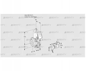 VAS2T50/-N/NK (88026857) Газовый клапан Kromschroder