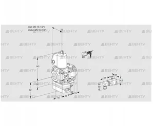 VAD1E15R/15R05D-50VWL/3-/-3 (88102809) Газовый клапан с регулятором давления Kromschroder