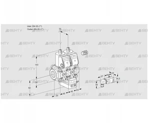 VCG1E25R/25R05NGEWR/-3PP/PPPP (88105142) Клапан с регулятором соотношения Kromschroder