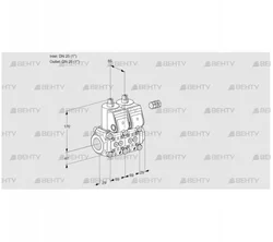 VCS2E25R/25R05NNKR/PPPP/PPPP (88106797) Сдвоенный газовый клапан Kromschroder