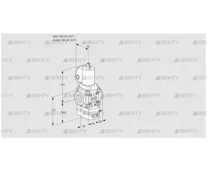 VAV1T20N/NQSLAK (88024268) Газовый клапан с регулятором соотношения Kromschroder