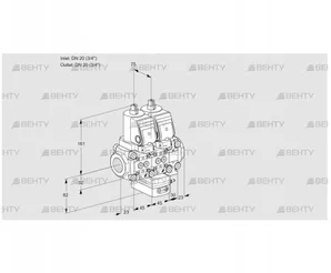 VCH1T20N/20N05NHAVQGR/PPPP/PPPP (88100900) Клапан с регулятором расхода Kromschroder