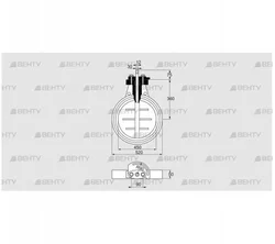 DKR 450Z03F100D (03149262) Дроссельная заслонка Kromschroder