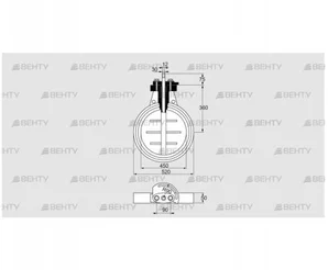 DKR 450Z03F100D (03149262) Дроссельная заслонка Kromschroder