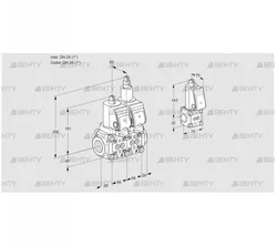 VCS2T25N/25N05NLQGR/PPPP/PPBS (88106847) Сдвоенный газовый клапан Kromschroder