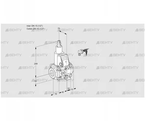 VAS1E15R/15R05LVWR/PP/PP (88104878) Газовый клапан Kromschroder