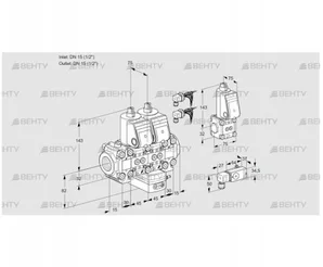 VCH1E15R/15R05F2NHEVWR6/3-PP/BSPP (88105295) Клапан с регулятором расхода Kromschroder