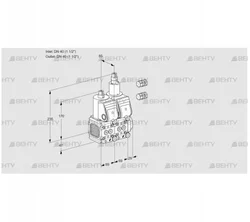 VCS2E40R/40R05FNLWR3/PPPP/PPPP (88103058) Сдвоенный газовый клапан Kromschroder