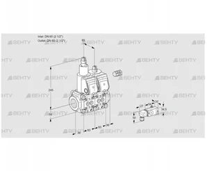 VCS3E65R/65R05LNWR/2--3/PPPP (88104661) Сдвоенный газовый клапан Kromschroder