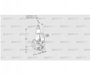 VAS232R/LK (88000566) Газовый клапан Kromschroder