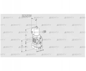 VAD1-/20R/NWGL-25A (88033951) Газовый клапан с регулятором давления Kromschroder