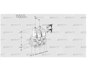 VCS1E15R/15R05NNWGR8/PPPP/PPPP (88107556) Сдвоенный газовый клапан Kromschroder