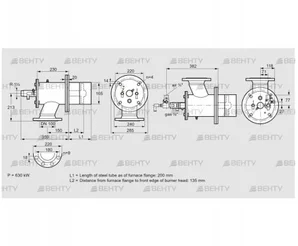 ZIO 165HDL-200/135-(29)D (84246020) Газовая горелка Kromschroder