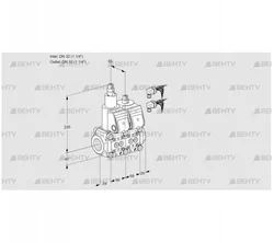 VCS2E32R/32R05LNWR6/PPPP/PPPP (88106685) Сдвоенный газовый клапан Kromschroder