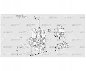 VCG1E25R/15R05NGEWR/-3PP/MMZY (88100691) Клапан с регулятором соотношения Kromschroder