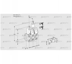 VCS1E25R/25R05NLWR5/2-PP/PPPP (88104644) Сдвоенный газовый клапан Kromschroder