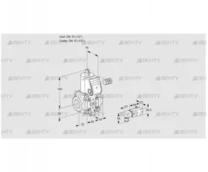 VAS115R/NW (88019451) Газовый клапан Kromschroder