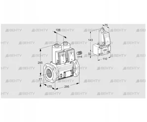 VCS665F05NNWR3E/PPB-/PPPP (88204386) Сдвоенный газовый клапан Kromschroder