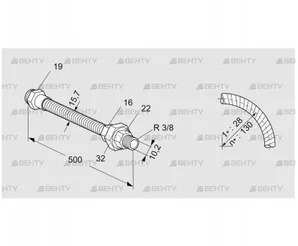 ES 10RA500 (03263011) Шланг из нержавеющей стали Kromschroder