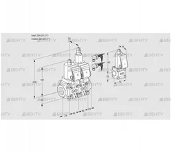 VCS1E25R/25R05NLWGR8/PPPP/PPBS (88105595) Сдвоенный газовый клапан Kromschroder