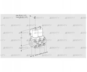 VCS2T40N/40N05NNQSL/PPPP/PPPP (88100893) Сдвоенный газовый клапан Kromschroder