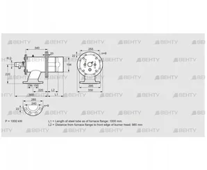 ZIO 200RB-1000/985-(20)D (84199279) Газовая горелка Kromschroder