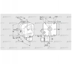 DG 10U-6N (84447304) Датчик-реле давления газа Kromschroder