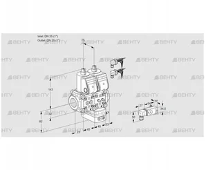 VCG1E25R/25R05NGEWR6/PPMM/PP2- (88100745) Клапан с регулятором соотношения Kromschroder